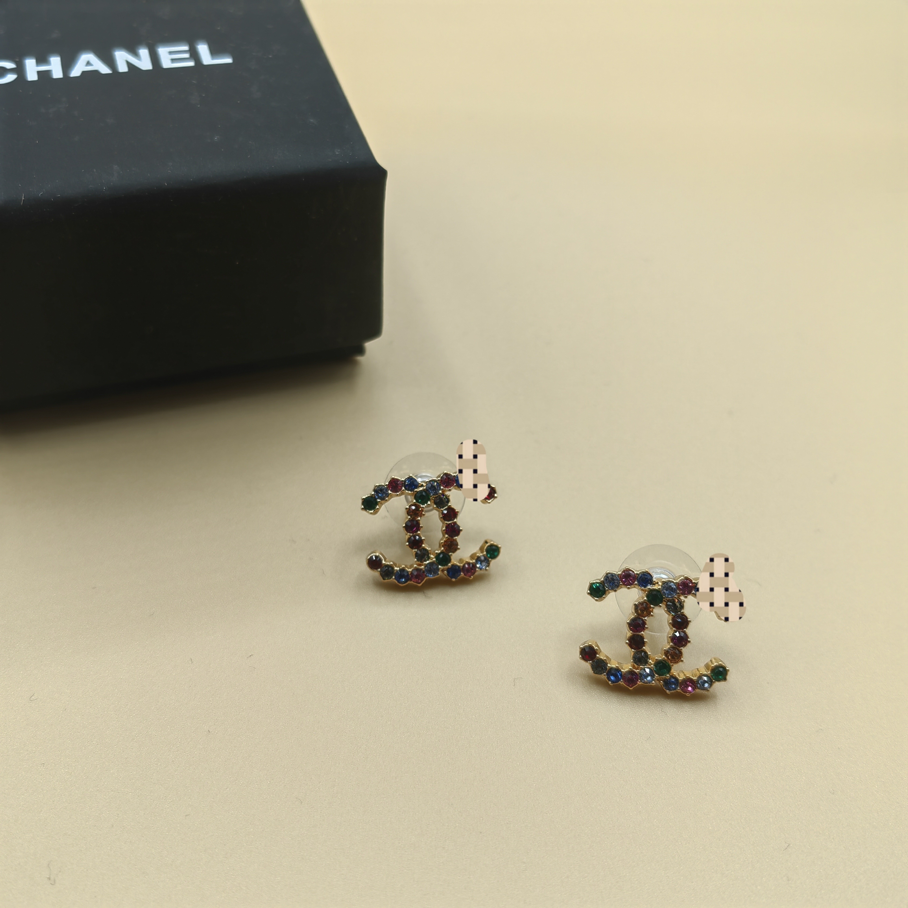 2024春季新款小香风耳钉彩钻轻奢百搭韩版高级感网红耳饰工厂