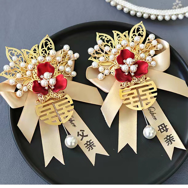 High-End New Corsage Wedding Supplies Complete Collection of Wedding Brooch Full Set of Accessories Boutonniere Bride and Groom Don‘t Flower Wholesale