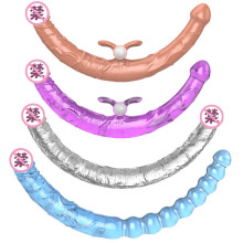 取悦双头龙阳具成人用品拉拉les女性自慰器夫妻共用果冻后庭塞棒