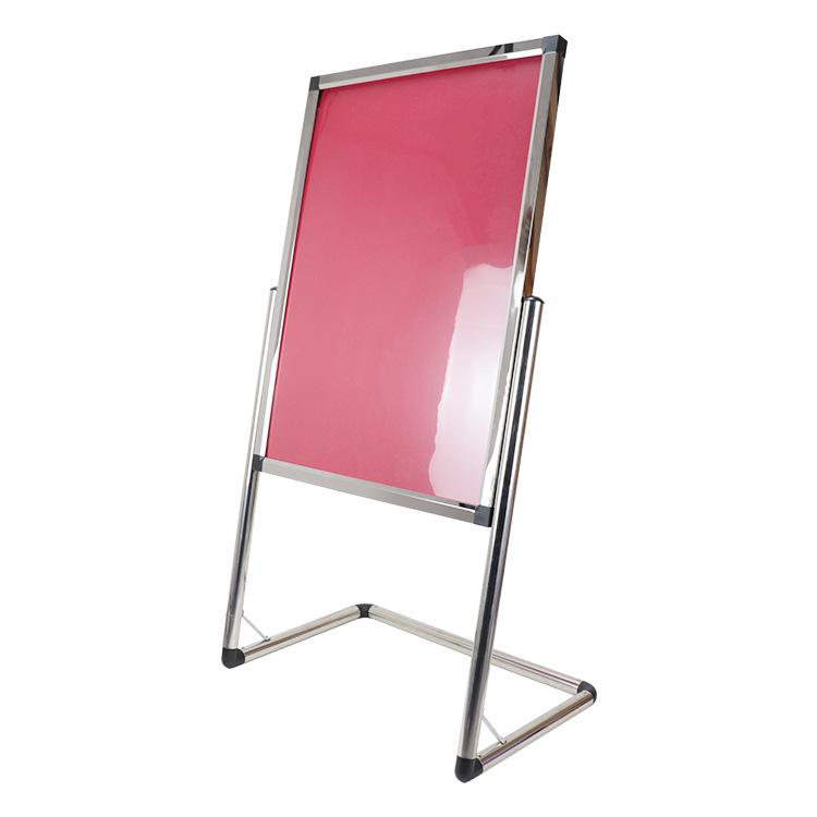 不锈钢l型宣传广告牌展示架口招工牌海报迎宾牌酒店招聘指示牌