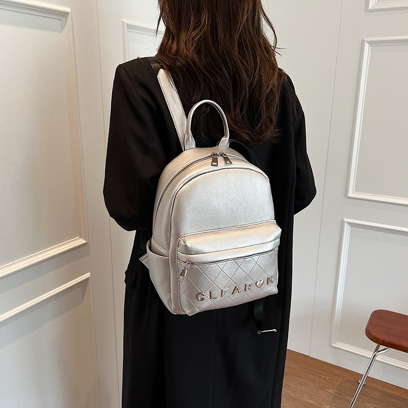 Source Manufacturer Backpack Women's Popular New Fashionable Backpack Portable All-Match Handbags Large Capacity Student