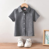 Cross border children's clothing Boy Short sleeved stripe shirt children leisure time Cotton shirt Gentleman formal wear summer shirt Cross border children's clothing Boy Short sleeved stripe shirt children leisure time Cotton shirt Gentleman formal wear summer shirt
