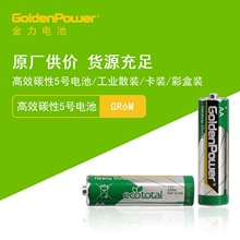 GoldenPower金力 电池碳性铁壳5号电池GR6M/R6P 源头工厂