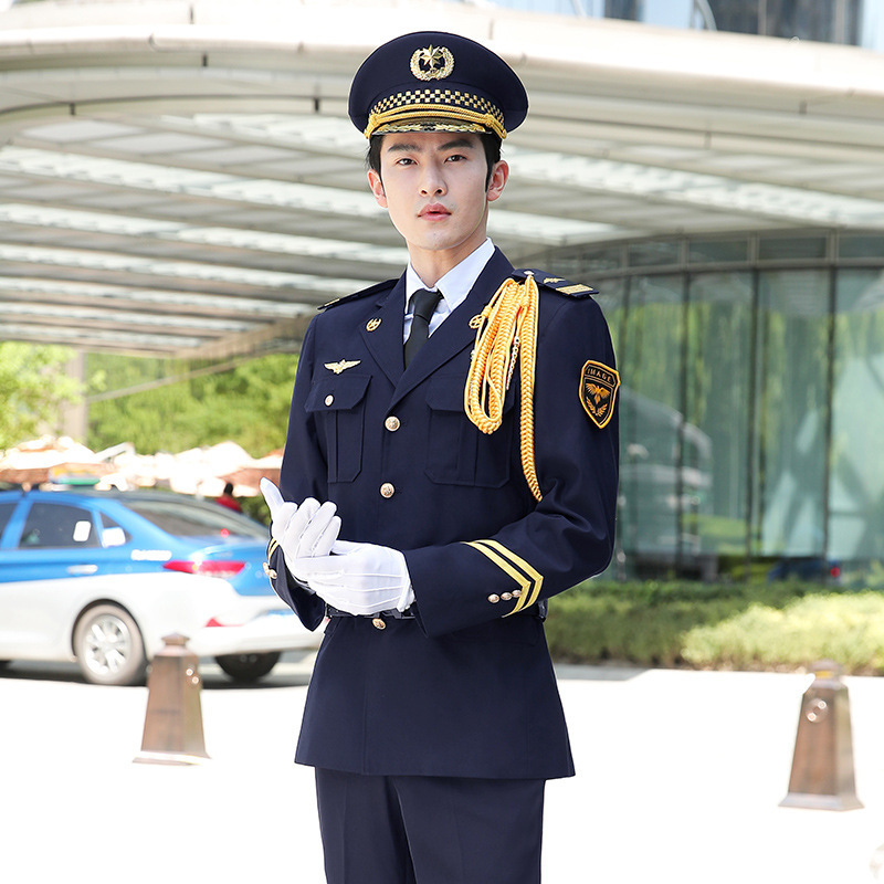 酒店工作服男秋冬物业小区别墅保安制服套装售楼部形象岗礼宾服