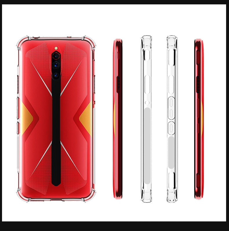 适用努比亚红魔5s手机壳透明软胶防摔红魔5g气囊套保护套