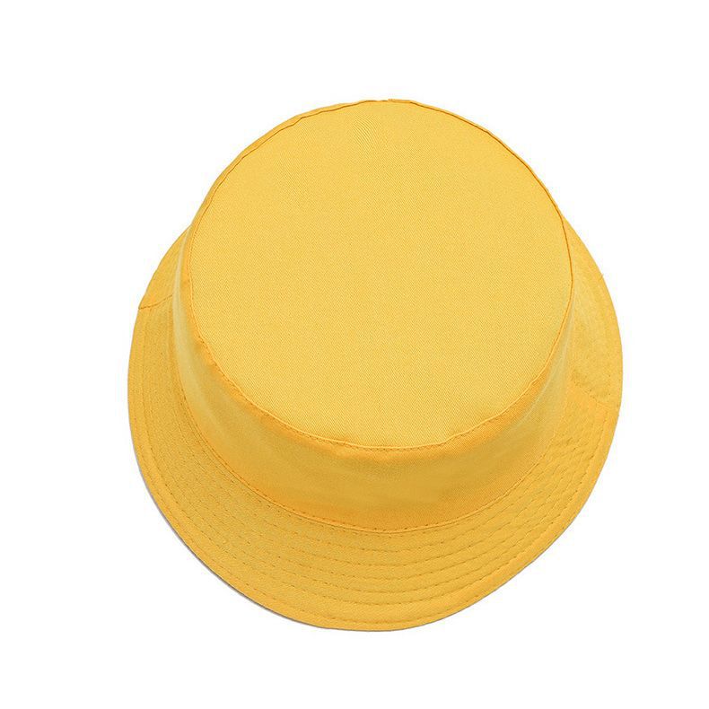 Reversible Fisherman Hat Women's Printed Logo Bucket Hat Fashion Flat Top Sun Hat Sun Protection Hat Spring and Autumn round Cap Advertising Cap