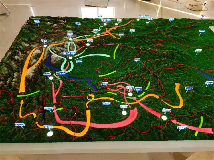 长征路线地形地貌沙盘模型地图模型军事作战地图等