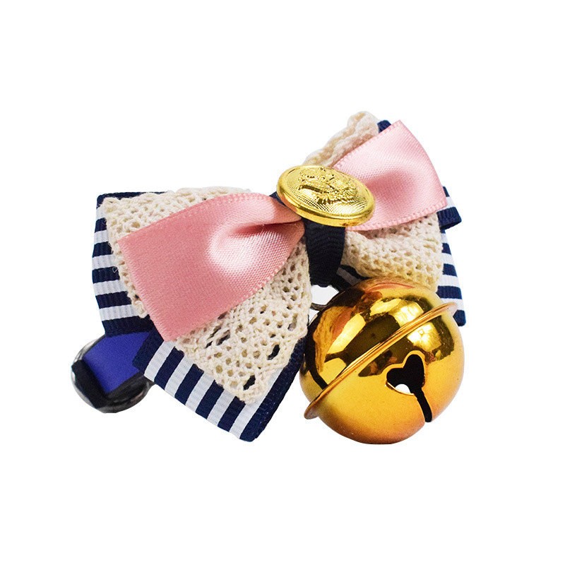 Boxed Pet Big Bell Bow Dog Collar Multi-Color Optional PU Leather Cat Collar Ornament in Stock Wholesale