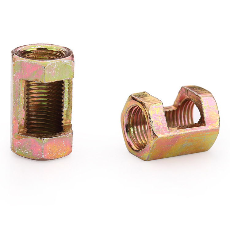 开口驳母公制英制开口接母连接件 五金配件螺丝  六角螺母