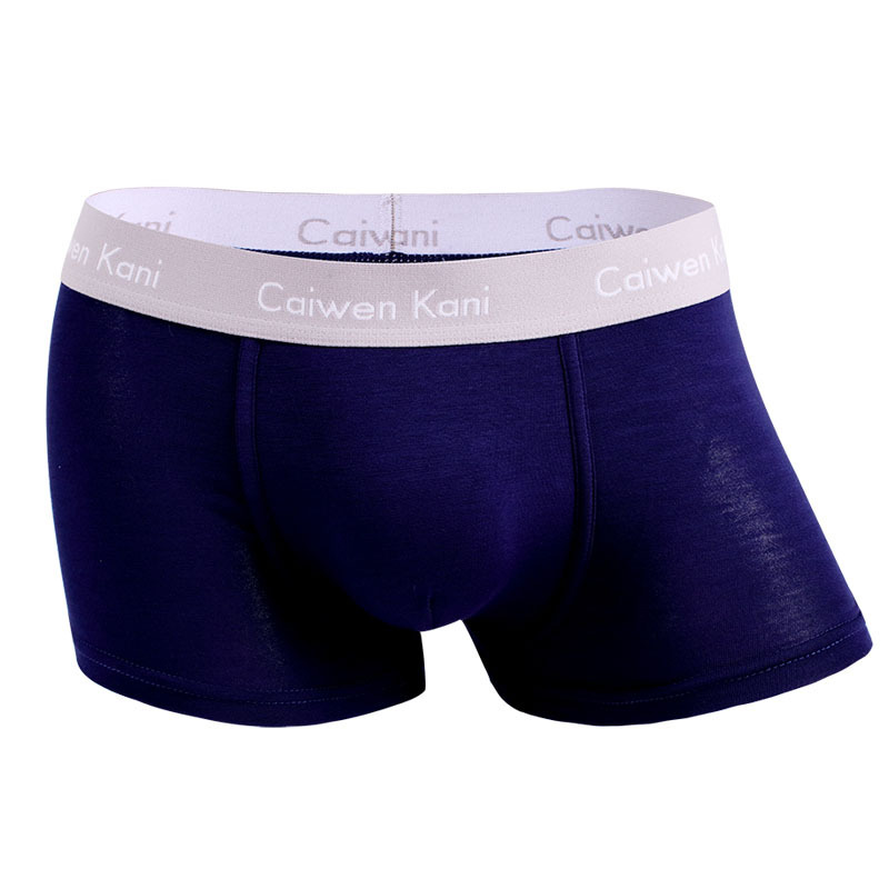 Underwear Men's Cotton Modal Boxer plus Size Solid Color Mid-Waist Boys Boxer Briefs Breathable Underpants Wholesale