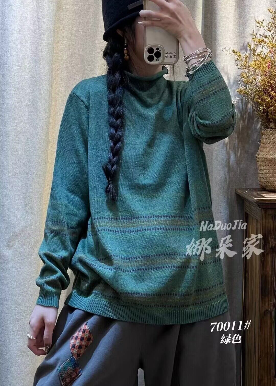 新品休闲复古保暖针织衫女宽松宽松减龄宽松百搭小众毛衣-阿里巴巴