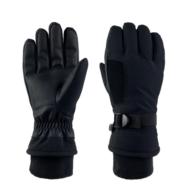 工厂定制简约舒适冬季户外双板滑雪手套防水耐磨防滑骑行保暖手套