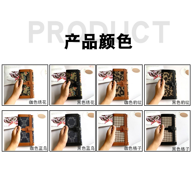 Cross-Border New Arrival Fashion Long Wallet Multiple Card Slots Pull-Belt Wallet Embroidered Creative Simple Clutch Card Holder