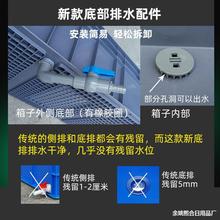 新款底部排水养龟箱超大水陆缸巴西龟乌龟养殖盆带沙池爬梯晒台