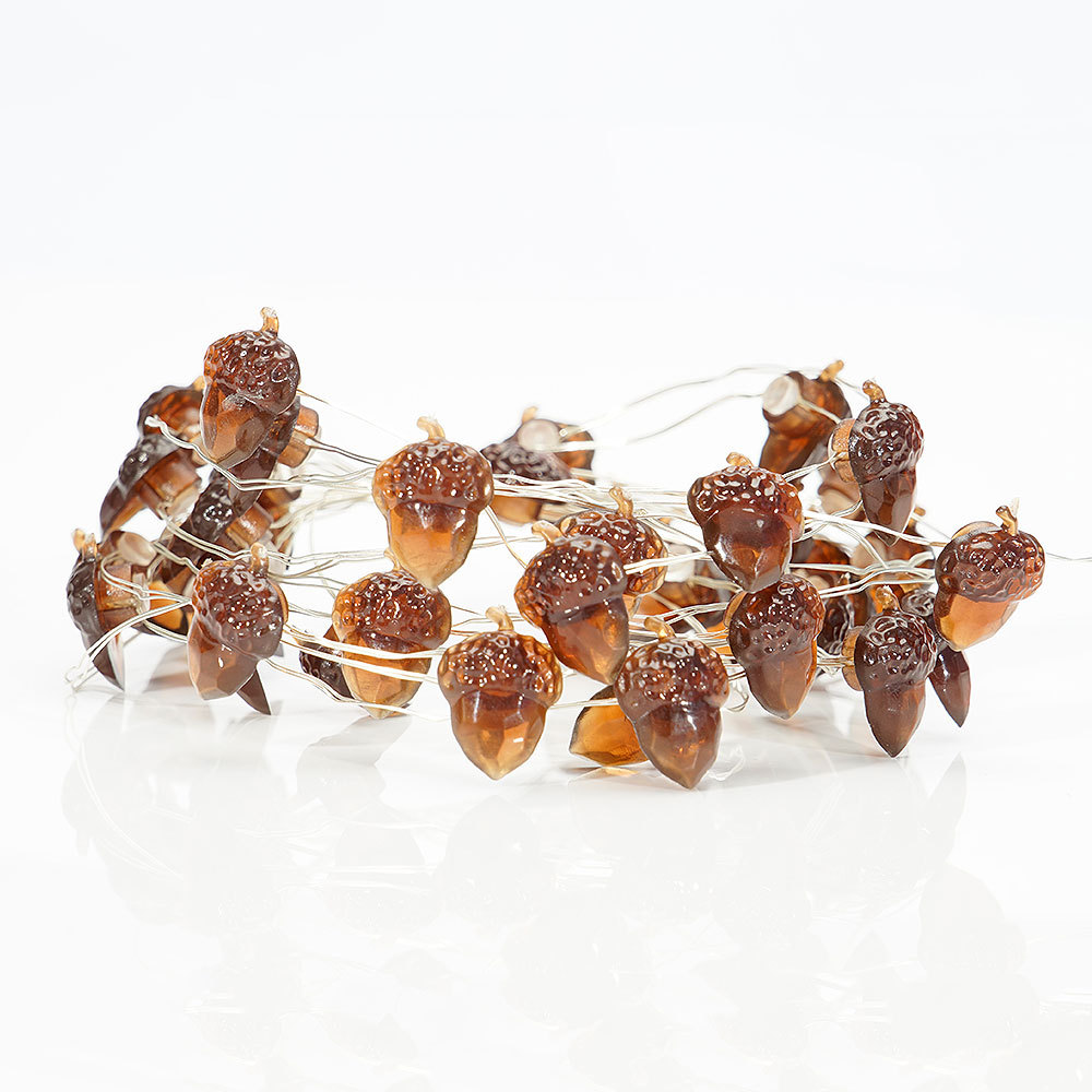 源头厂家室内装饰造型灯串定制南瓜橡子果灯串圣诞节日户外彩灯