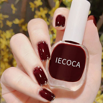 一件起批车厘子免烤防水持久不可剥快干酒红指甲油网红显白流行樱