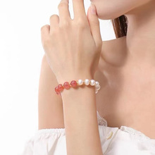 2022新款草莓晶手链女小众设计感手串轻奢高级感气质天然珍珠手饰