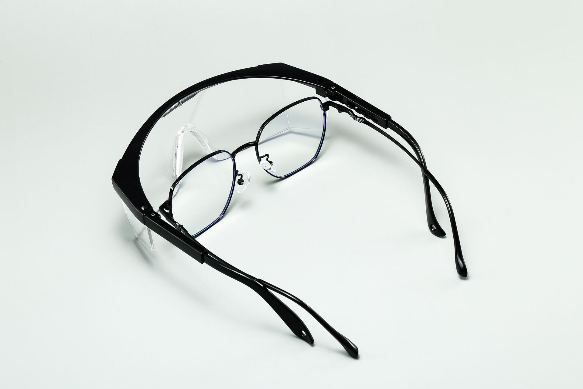 防飞沙防风护目镜 伸缩腿拉拉眼镜 防唾沫防护眼镜可戴近视眼镜