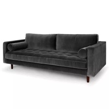 北欧简约丝绒设计师款沙发组合美式轻奢小户型客厅样板间会所沙发