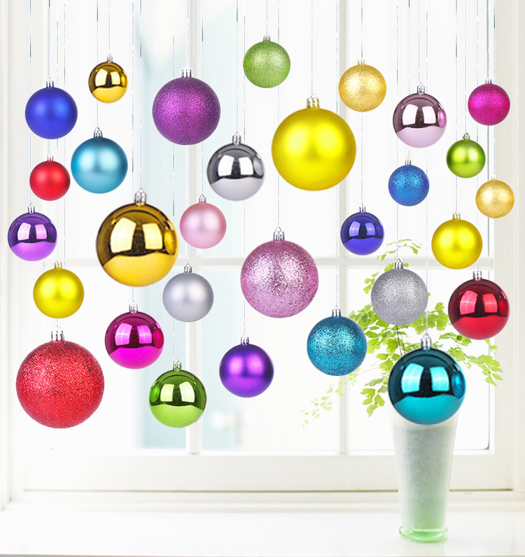 圣诞节装饰彩球店铺橱窗装饰吊球幼儿园布置天花板吊顶挂件圣诞球