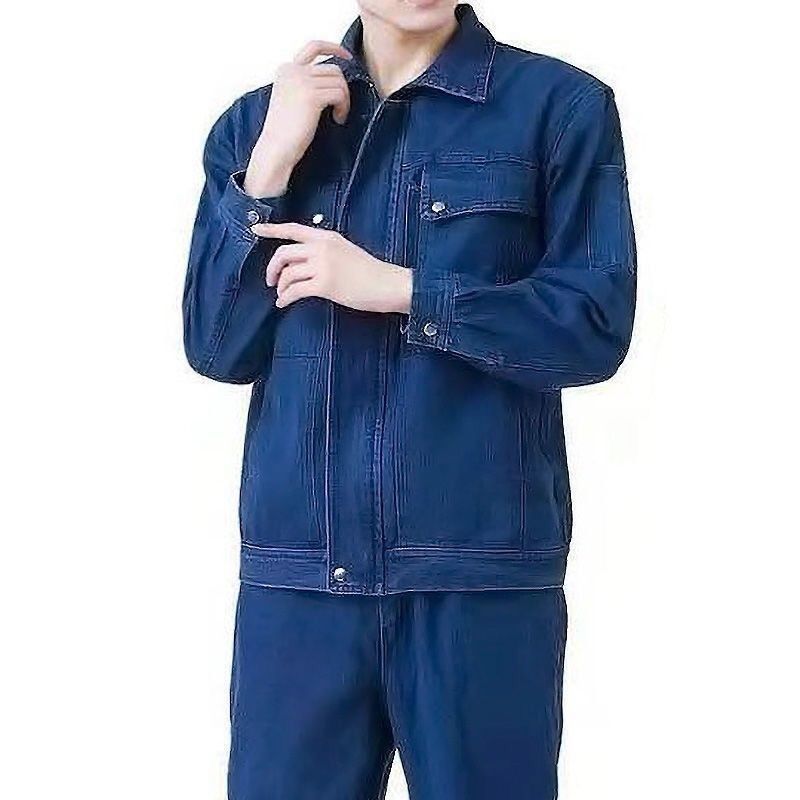 秋冬牛仔工作服套装男加厚耐磨焊工服防烫电焊劳保服工人工装