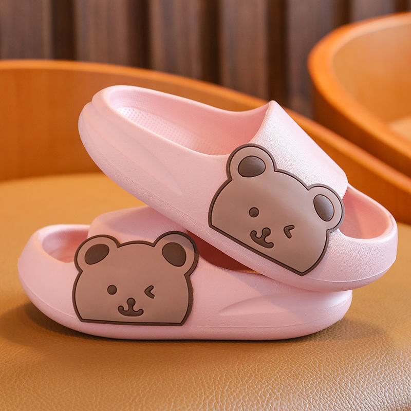 Children's Slippers New Summer Cute Cartoon Bear Boys and Girls Home Outdoor Soft Bottom Sandals in Stock Wholesale