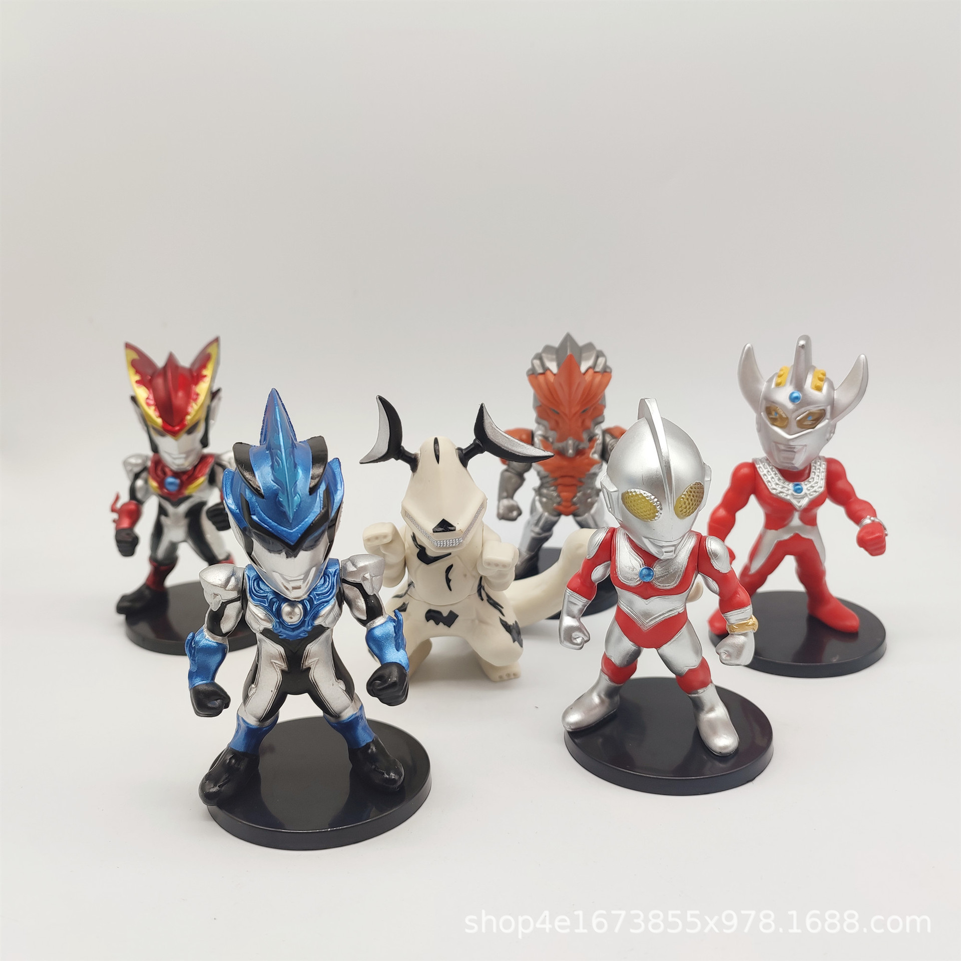 6款q版奥特曼玩具欧布迪迦怪兽哥莫拉公仔手办盲盒扭蛋娃娃机摆件