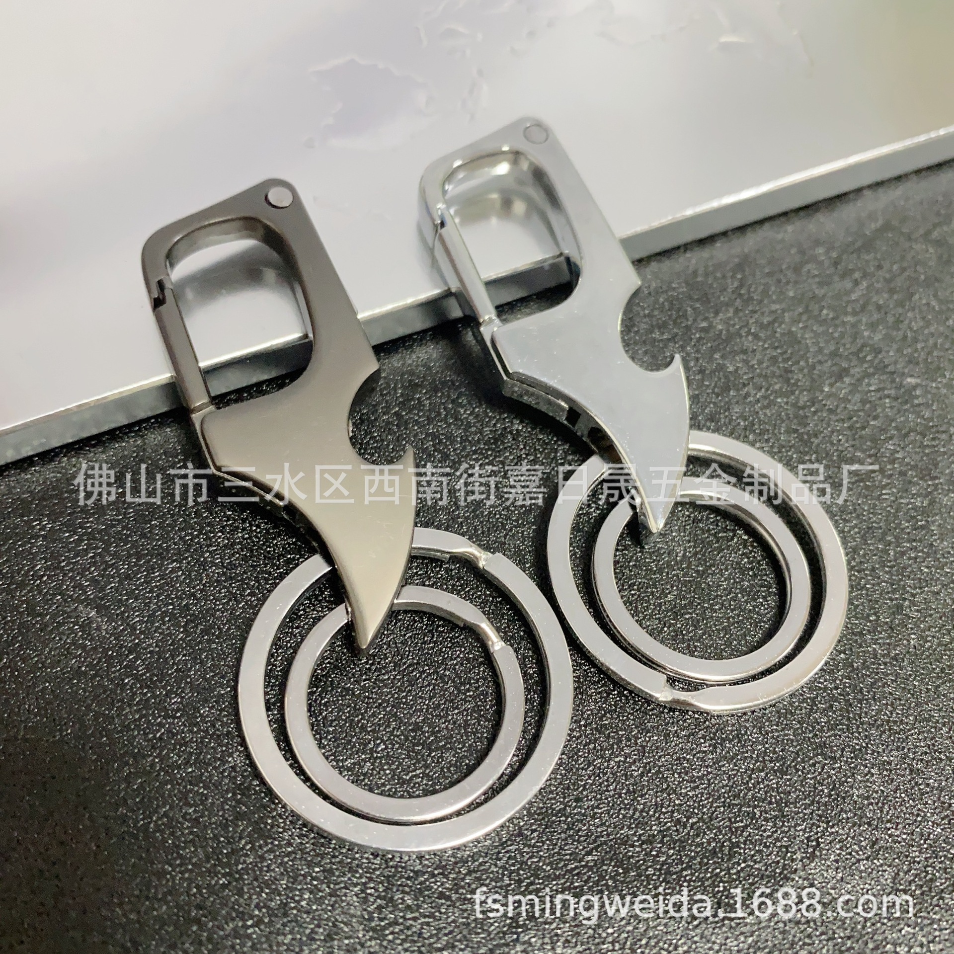 Split Express Knife Metal Keychains Bottle Opener Car Key Ring Creative Multi-Functional Business Waist Mounted Key Buckle