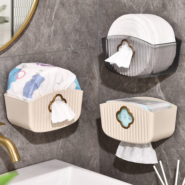 zuicheng wall-mounted punch-free creative tissue box face cloth storage box household toilet tissue box living room