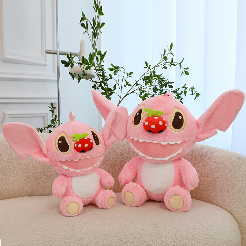 New Style Pink Strawberry Stitch Plush Toy Stitch Pillow Doll Boutique Cute Plush Doll Doll