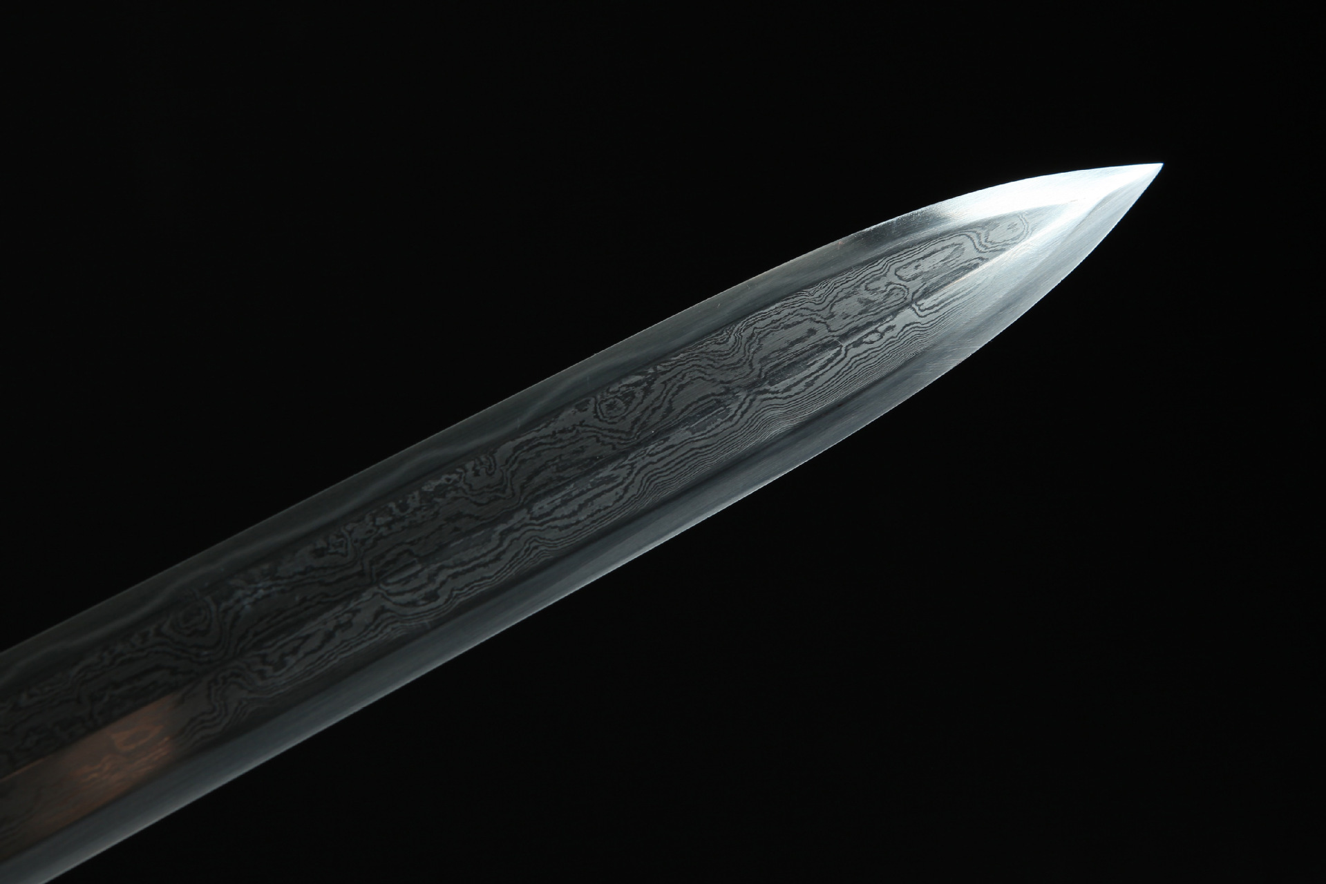 龙泉华影刀剑花纹钢烧刃春秋剑八面影视硬剑汉剑传统摆件未开刃