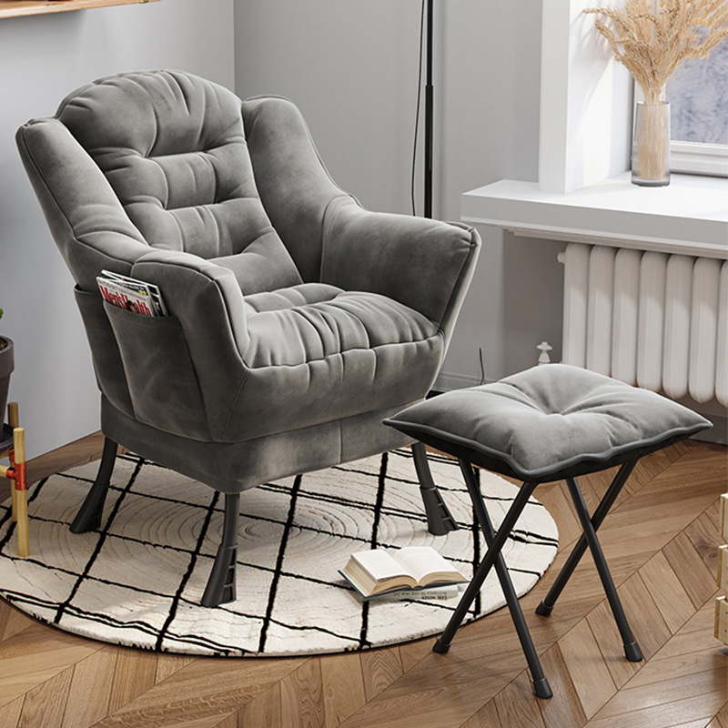 看书舒服的椅子女生房间布置单个小沙发赖人椅读书椅休闲时尚阳台