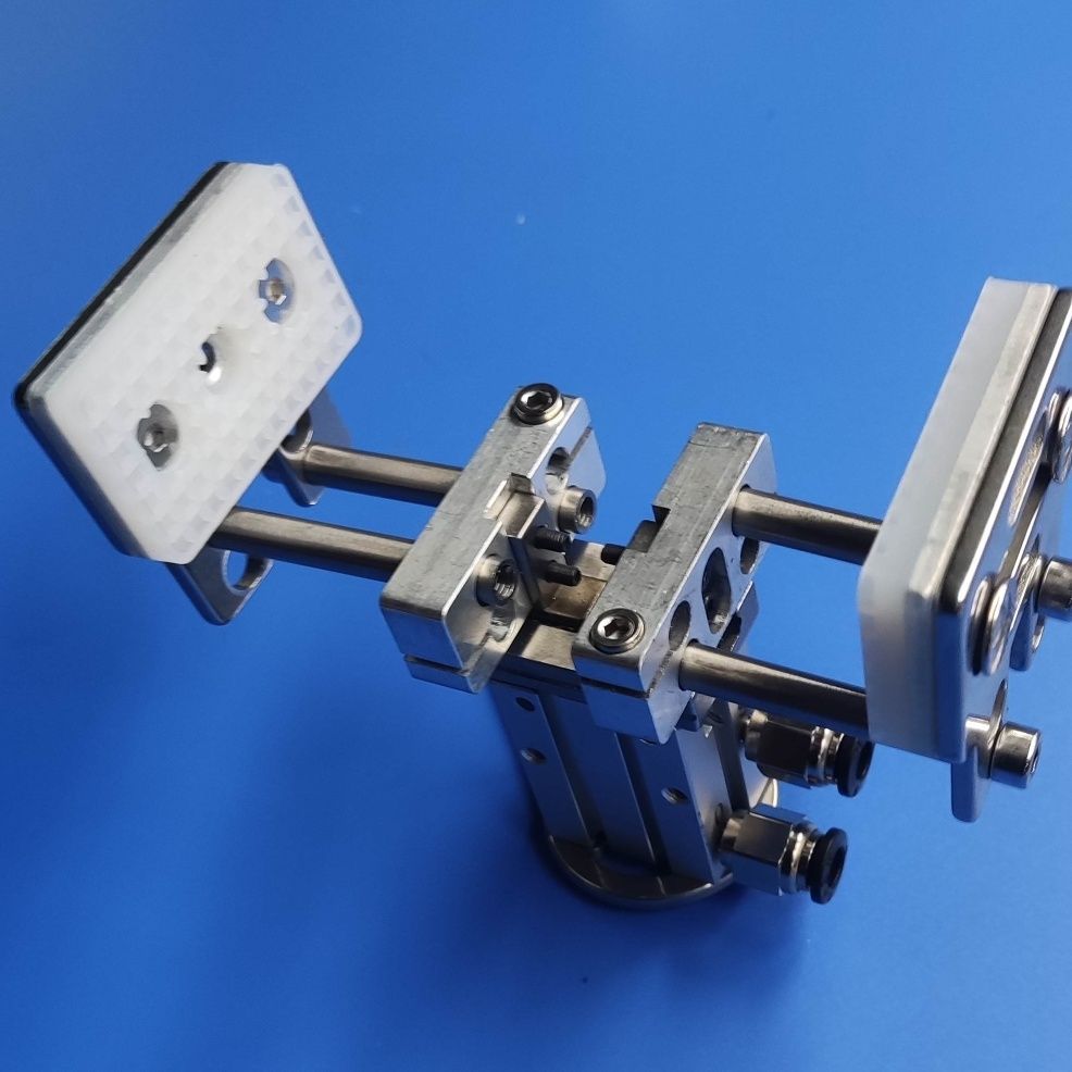 机械手配件平行夹抱具可调节手指气缸整套组合带支架夹紧气缸