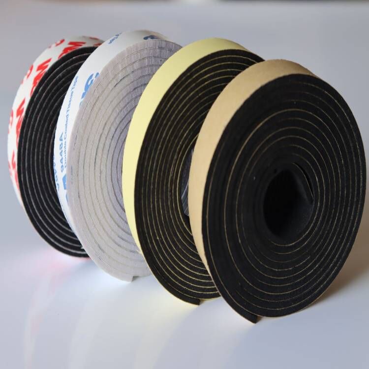 eva单面胶条海绵密封条防水防尘橡胶泡棉胶带弹性胶条1-6mm厚