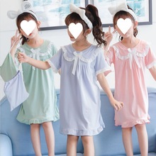 童装连衣裙夏儿童睡衣短袖夏季女孩家居空调服睡衣裙