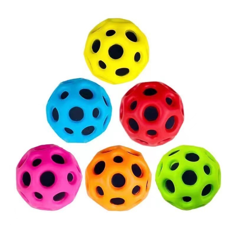 Same Style Internet Celebrity Pu Bouncing Ball Moon Ball Cartoon Children Student Decompression Toy Solid Bouncing Ball Educational Sports