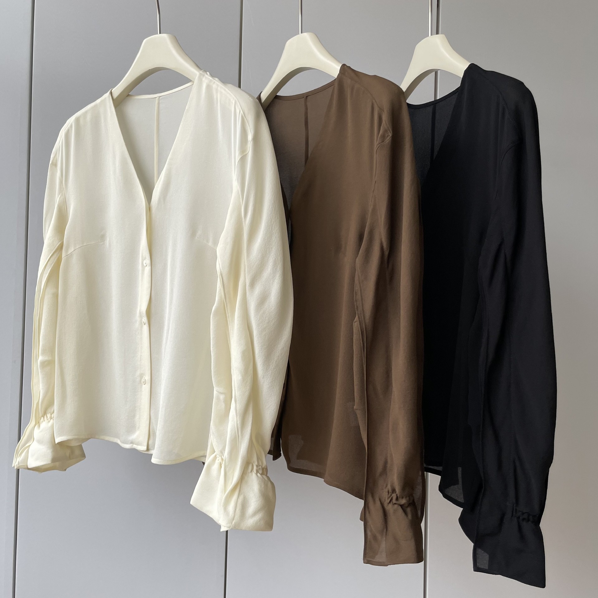 立体剪裁 建宏绉真丝!