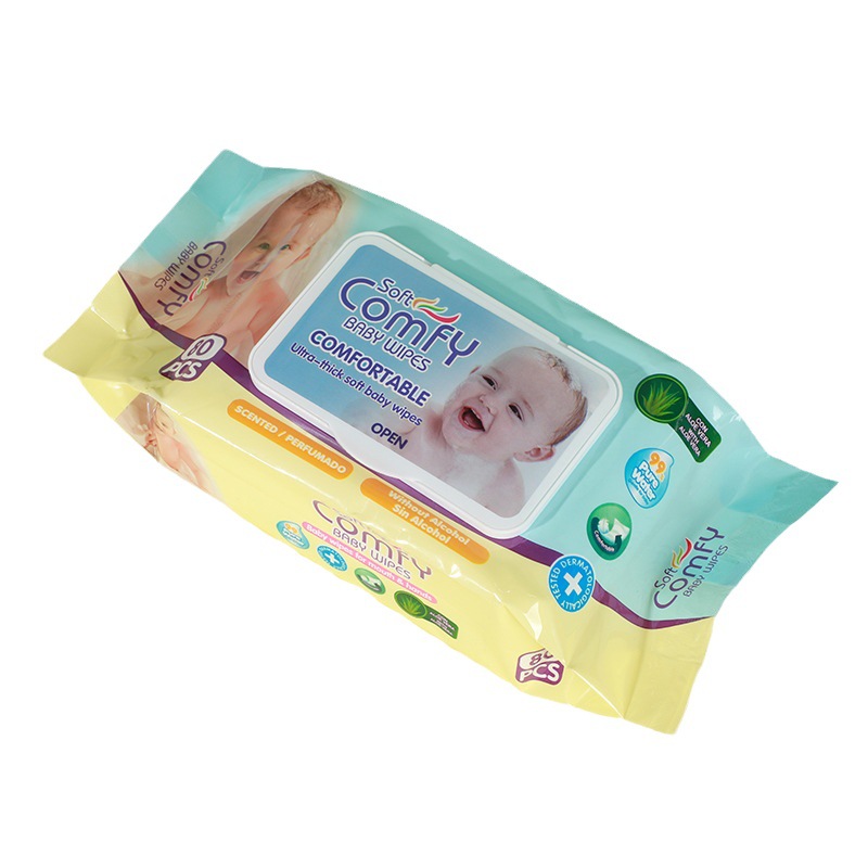 Household Baby Hand and Mouth Wipes 80 Pieces Children's Cleaning and Wiping Hand Locking Bag Baby Wet Wipes