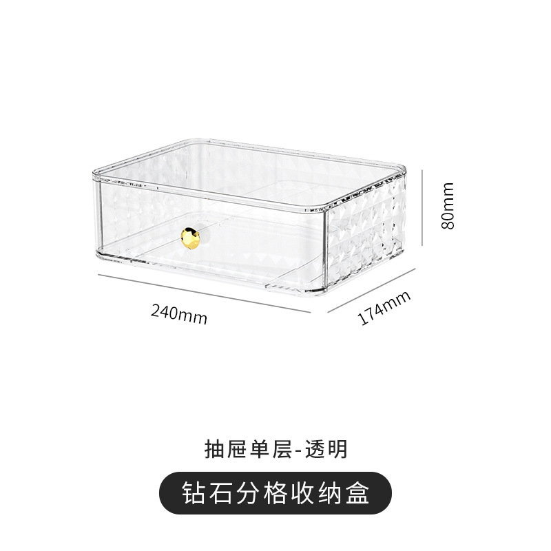 Yimijia Cosmetics Grid Storage Box Desktop Cosmetics Finishing Box Lipstick Makeup Brush Skin Care Mask Box