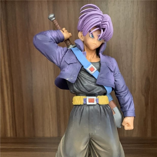 七龙珠超特兰克斯紫发未来战士电镀色战斗站姿手办摆件袋装