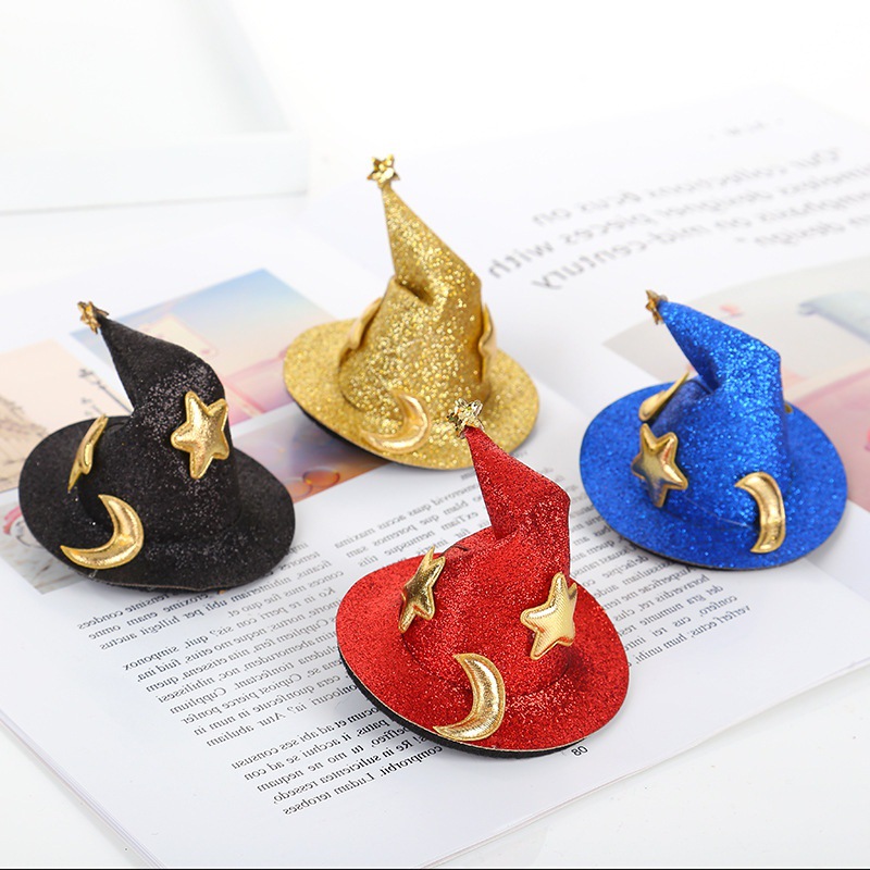 20.22 Million Holy Festival Curved Hat Barrettes Performance Party Billycock Props DIY Witch Hat Small Tip Hat Body Hair Accessories