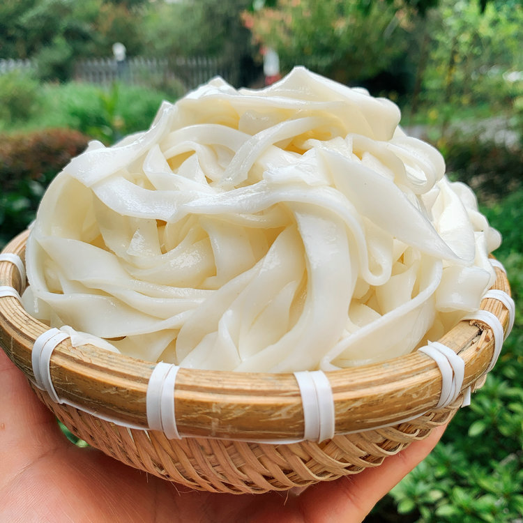 1斤包邮~湖北荆州特产武汉沙市米粉新鲜宽湿米粉500g胜过湖南米粉