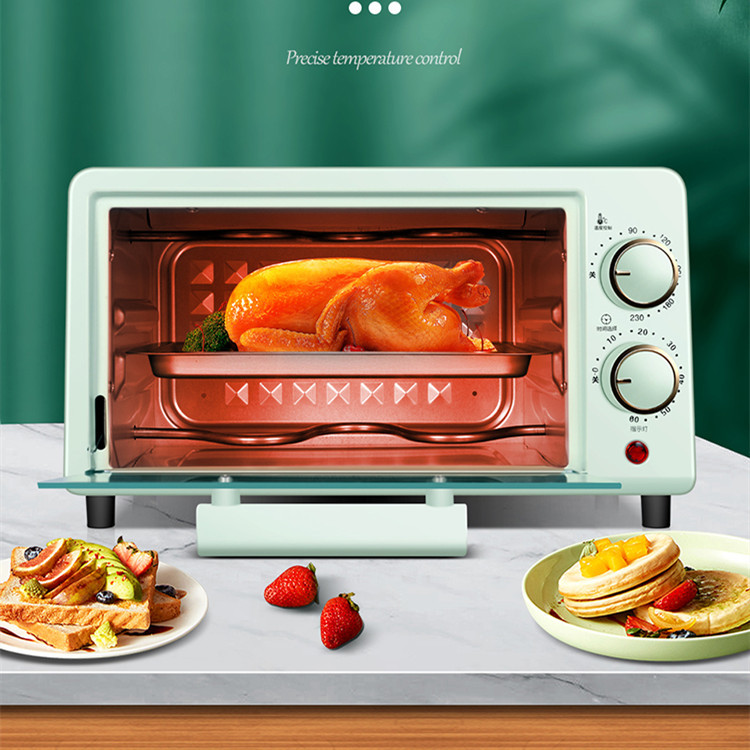 厂家供应12l迷你烤箱家用鸡翅面包蛋挞披萨烘焙机台式电烤箱