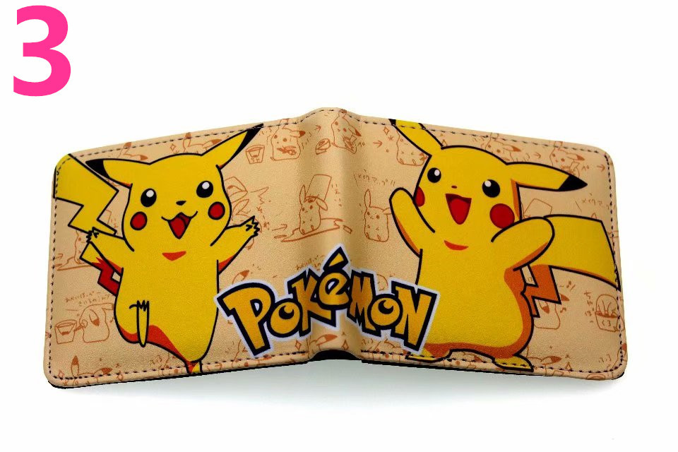 动漫周边神奇宝贝皮卡丘钱包短款二折小学生初中生可爱卡通皮钱夹
