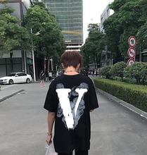 VLONE FAST夏季潮流烟雾大VT恤校园高街休闲宽松情侣男女短袖