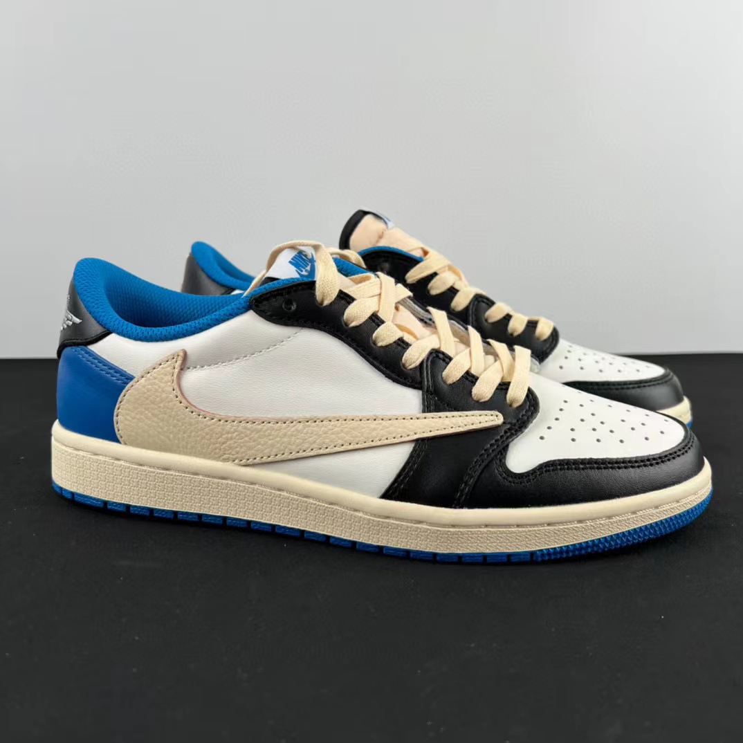 ts藤原浩三方联名aj1小闪电倒钩低帮闪电扣碎篮板扣碎黑橙小禁穿