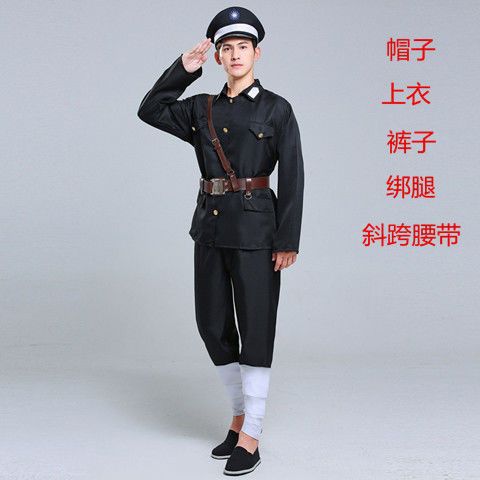 民国警察租界巡捕房皇协军伪军二狗子舞台演出服儿童成人表演服装