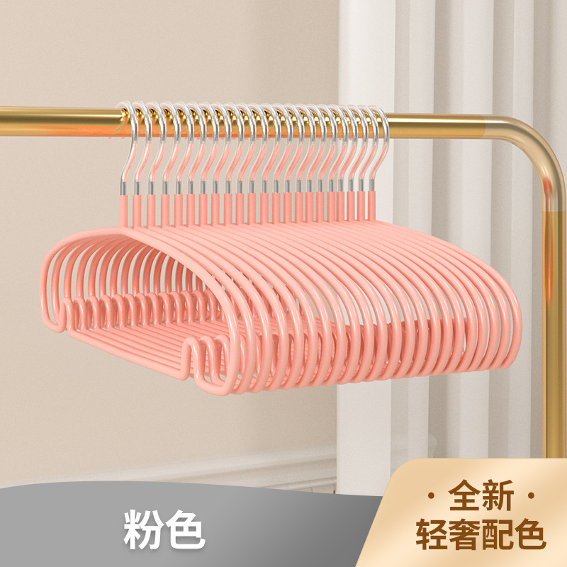 Clothes Hanger Multi-Functional Clothes Hanger Plastic Dipping Non-Slip Bold Hanger Clothing Store Dormitory Household Non-Marking Clothes Hanging Wholesale