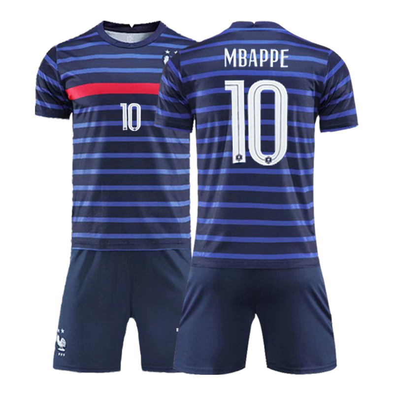法国队球衣欧洲杯2021主客场10号姆巴佩足球衣成人儿童短袖套装男