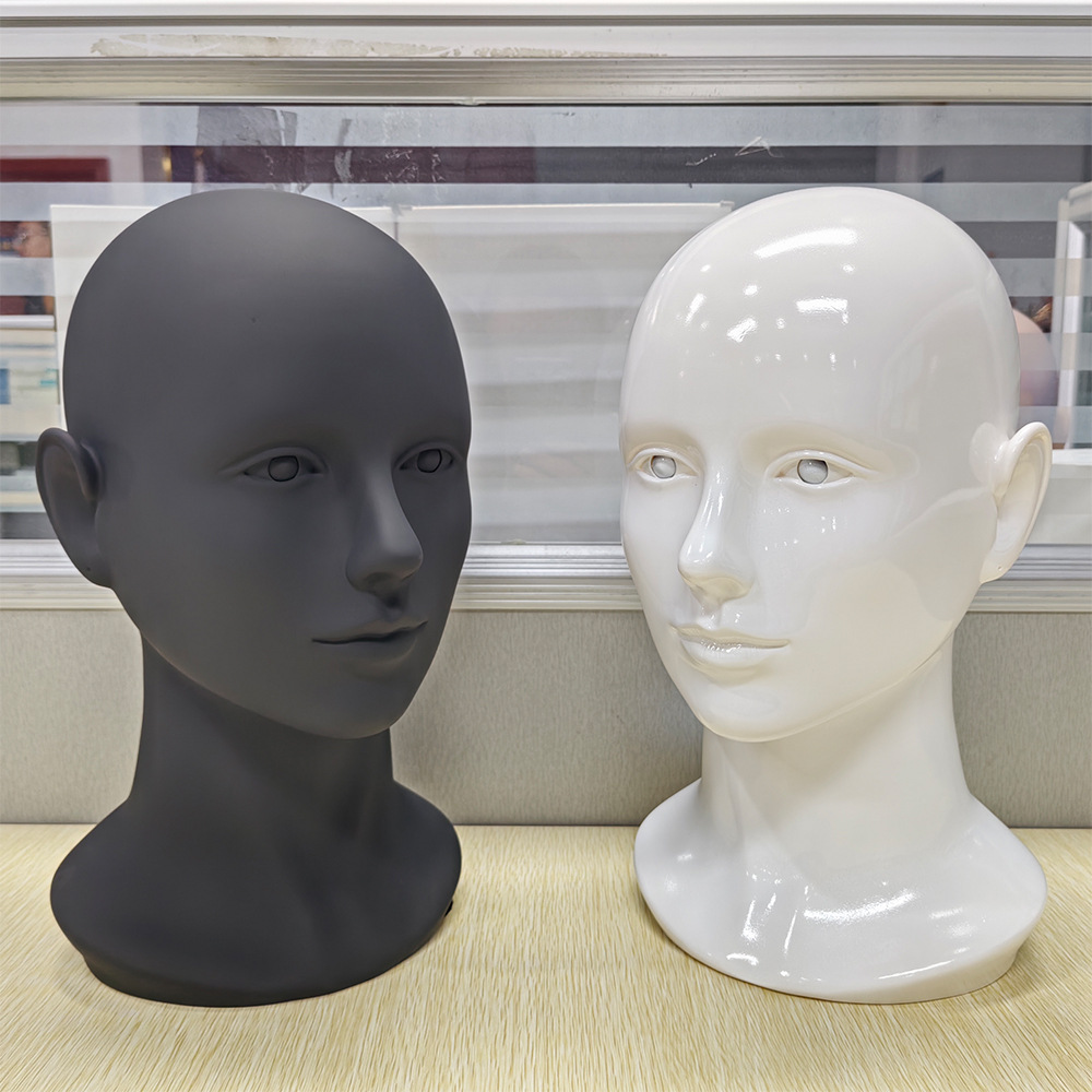 女模特头pvc硬质假人头可展示帽子眼镜围巾假发饰品模特道具头模